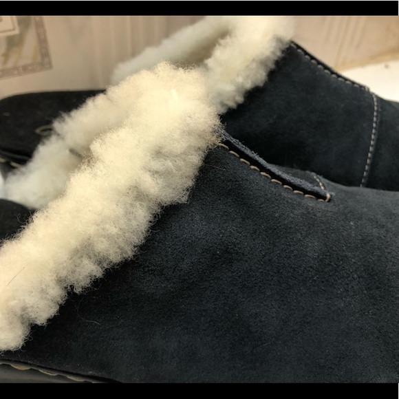 CLARKS BENDABLE LEXI CAROUSEL navy blue suede clog - Picture 6 of 7